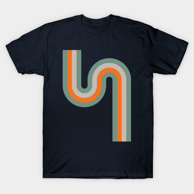 Simply Retro Curve T-Shirt by modernistdesign